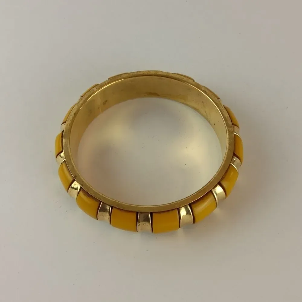 (3/$20) Faux gold tone and enamel bracelet